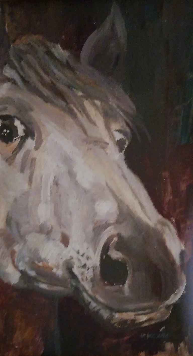 Painting of a horse head