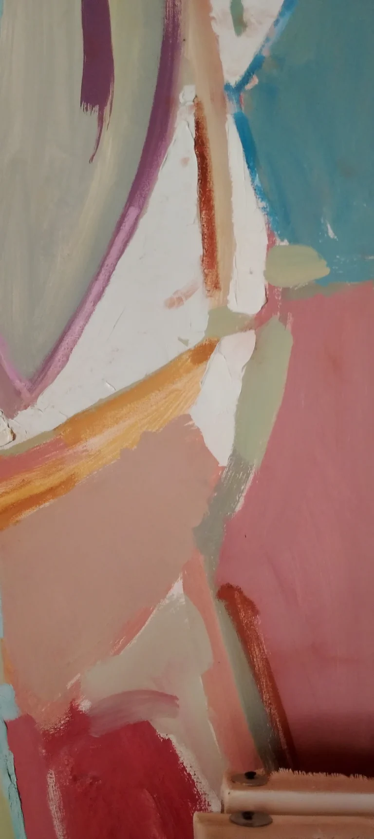 Vertical pastel abstract painting