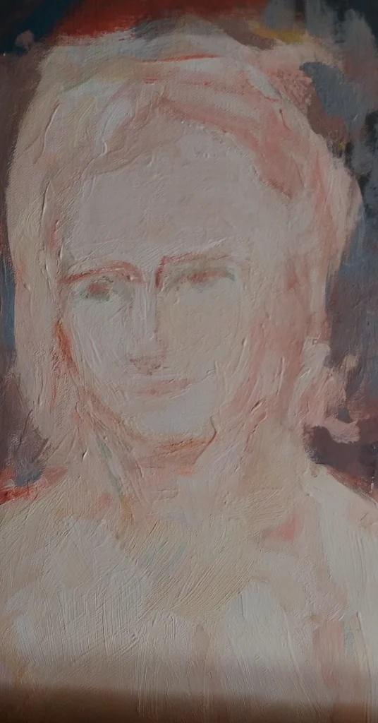 Pale painted portrait