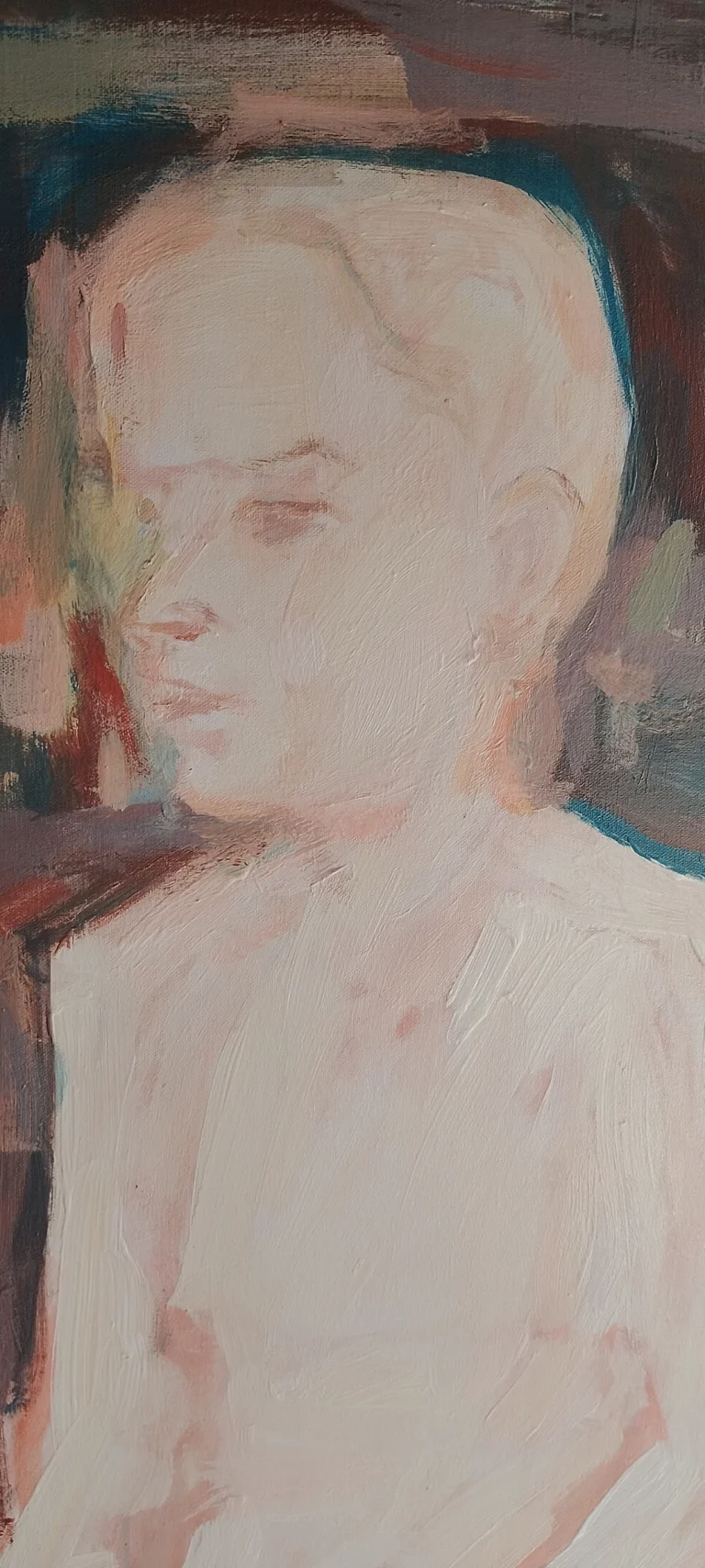 Pale painted portrait